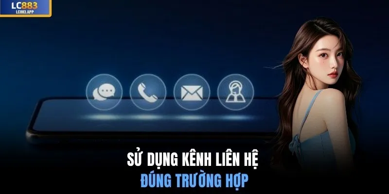 Sử dụng kênh liên hệ đúng trường hợp